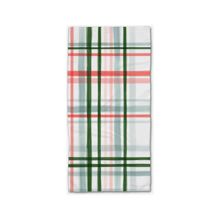 Peppermint Plaid Tea Towel