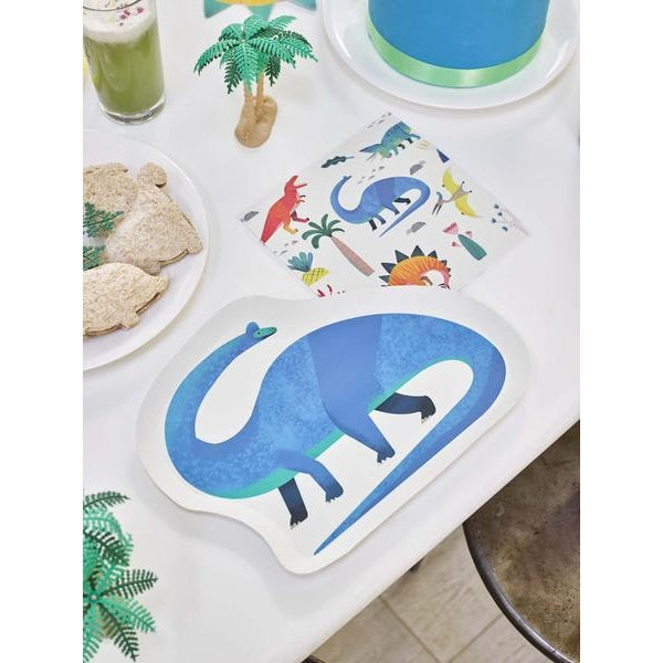 Party Dinosaurs Shaped Napkin 16Pk