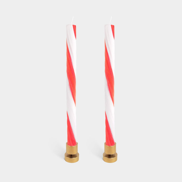 Candy Cane Rope Candle Sticks