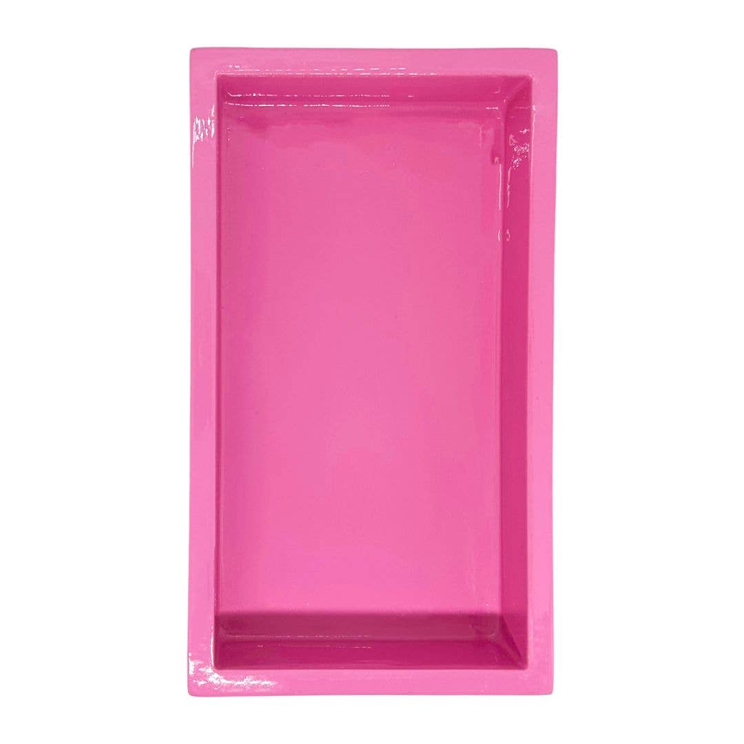 Hot Pink Bamboo Guest Towel Holder