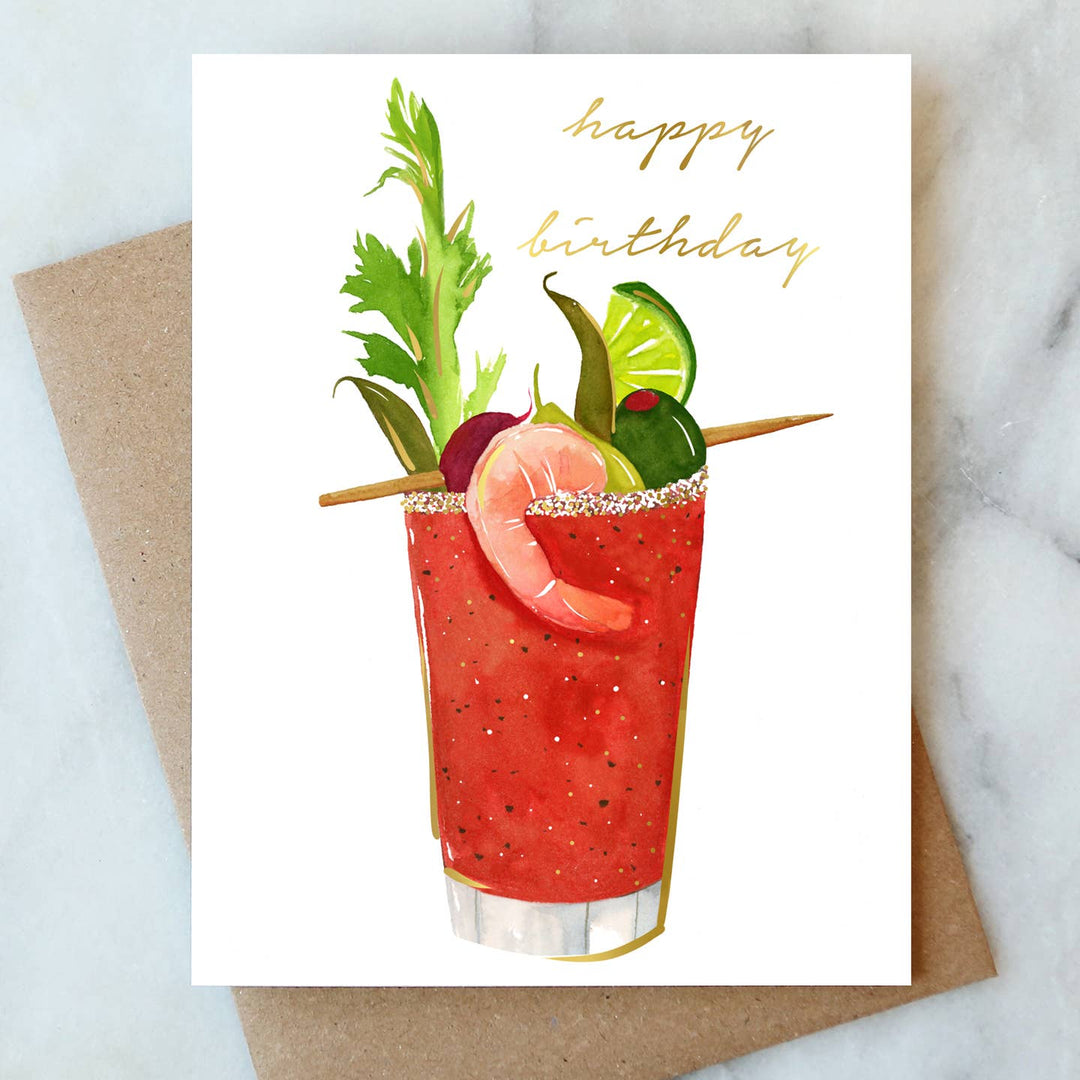 Bloody Mary Birthday Greeting Card