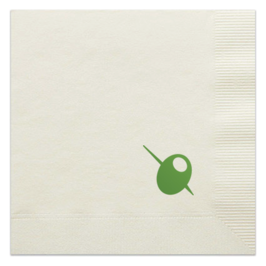 Olive Cocktail Napkins