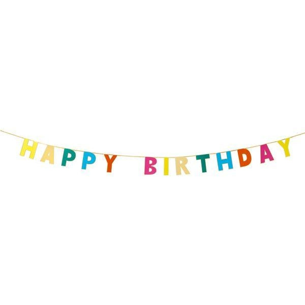 Bright Rainbow Happy Birthday Garland
