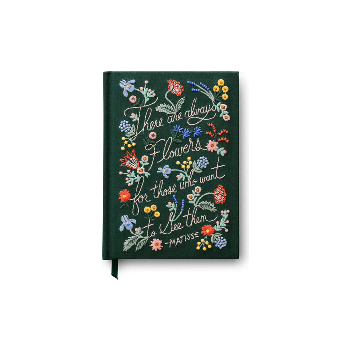 There Are Always Flowers Embroidered Journal