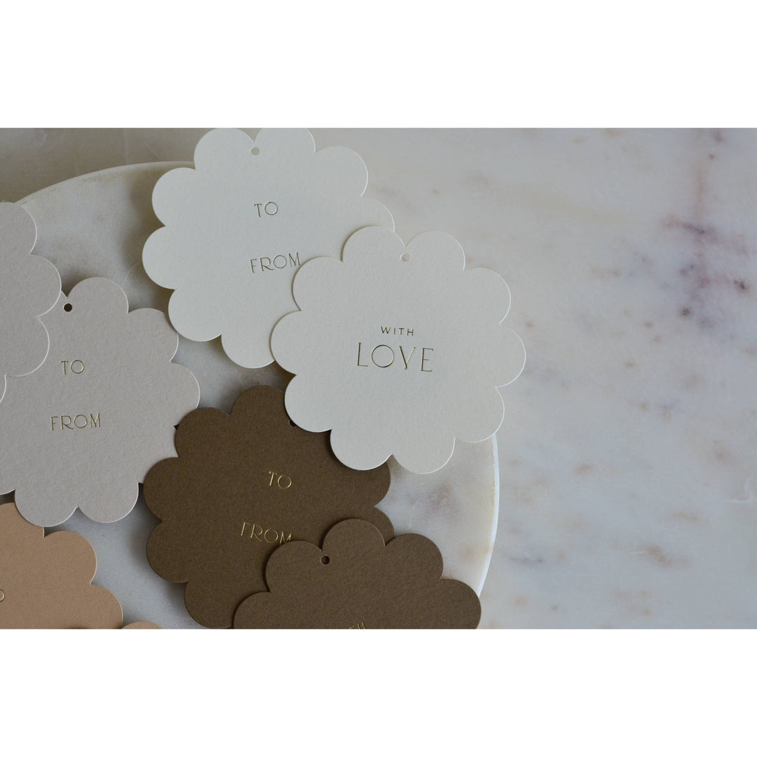 Neutral Scalloped Gift Tags