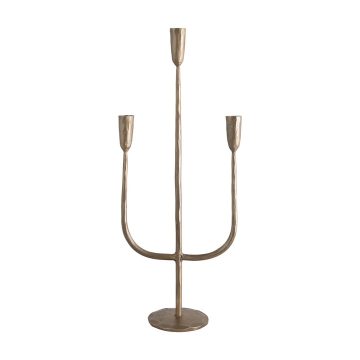 Hand-Forged Metal Candelabra