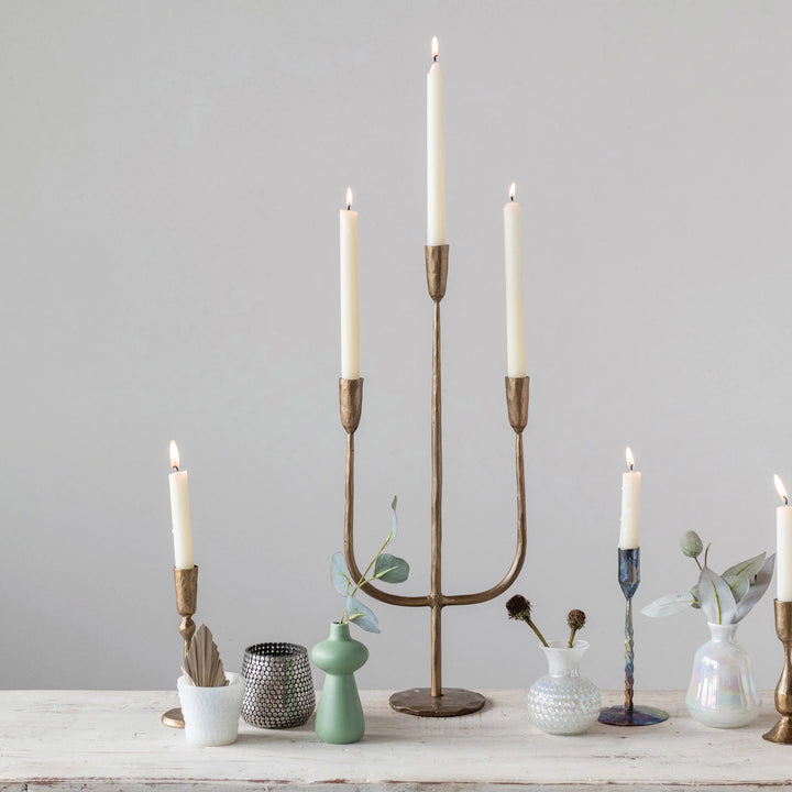 Hand-Forged Metal Candelabra