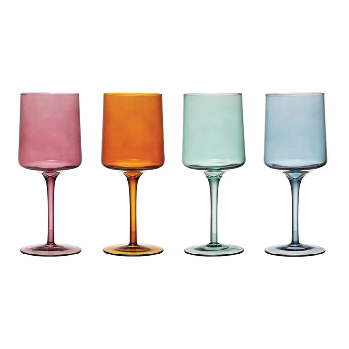 Colorful Stemmed Wine Glass