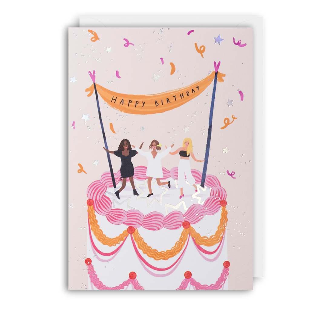 Dancing Girls Birthday Card