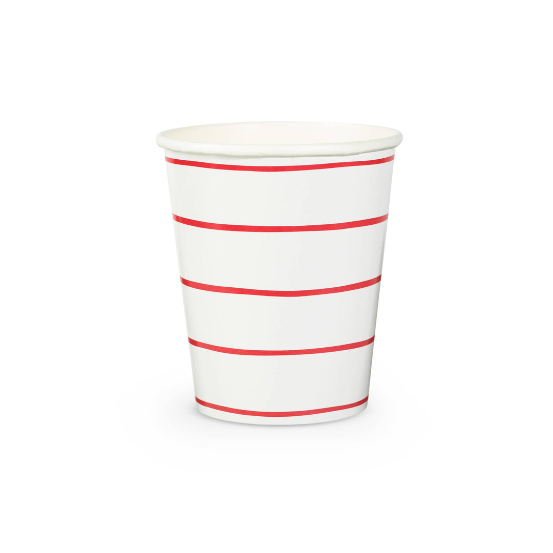 Frenchie Striped Cups (Pack of 8)