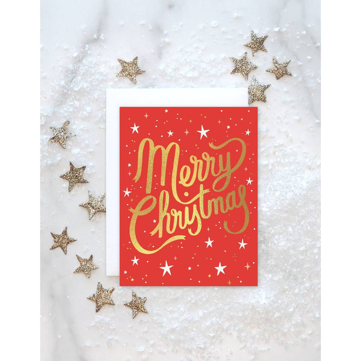 Christmas Script Card - Boxed Set of 8