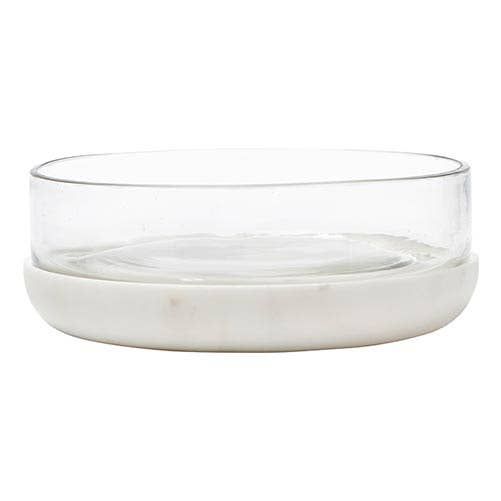 Marble Serving Bowl Fruit Tray Basket Dish Hostess Gift Summer Essentials