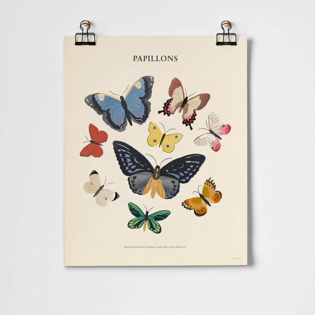 Papillons Butterflies Print