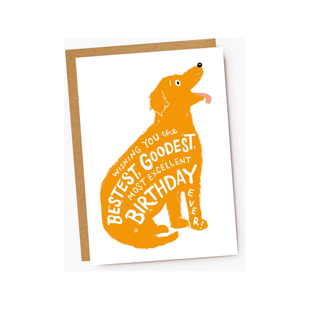 Bestest Goodest Dog Birthday Card