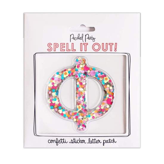 Greek Letter Confetti Sticker