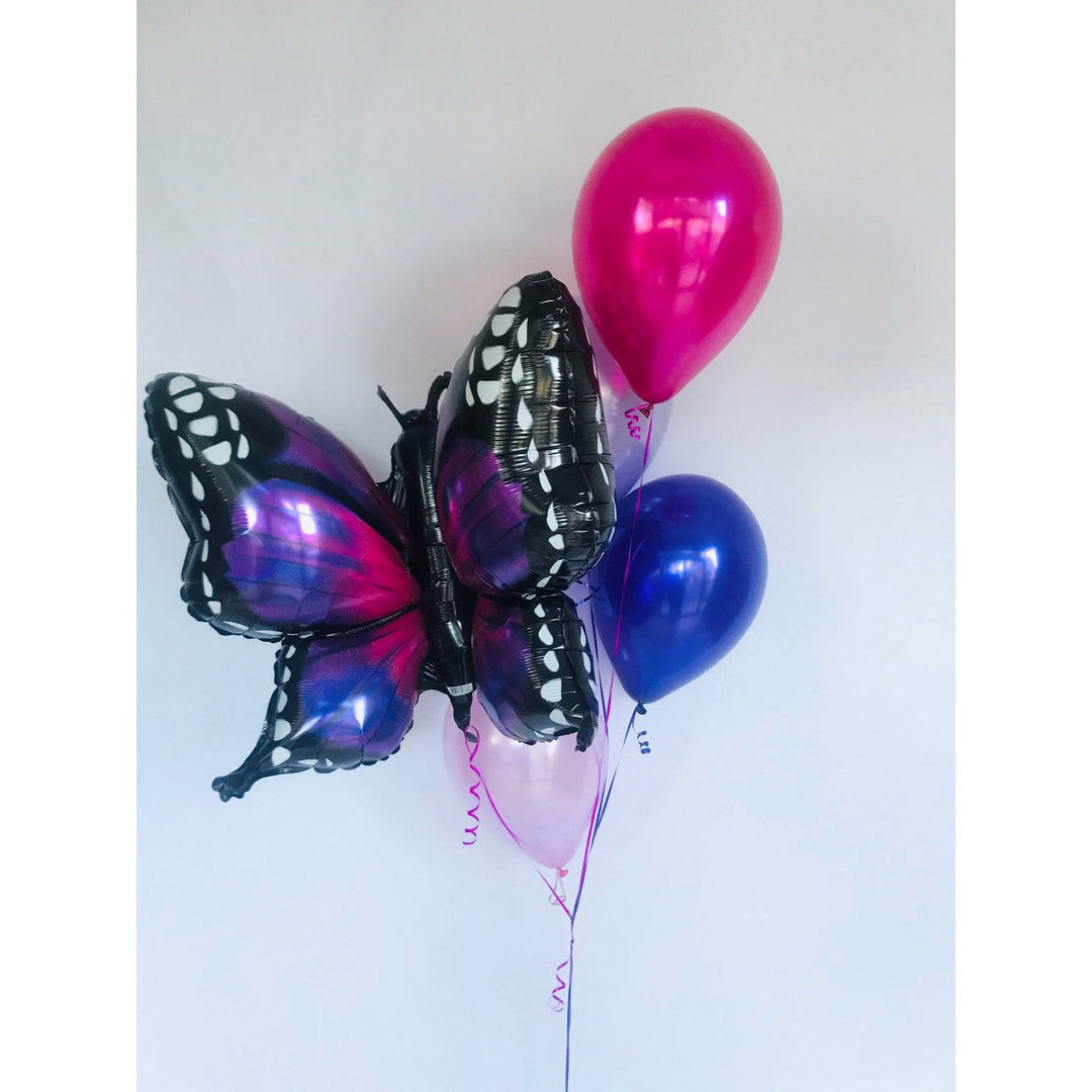 Holographic Butterfly Orange & Yellow Balloon