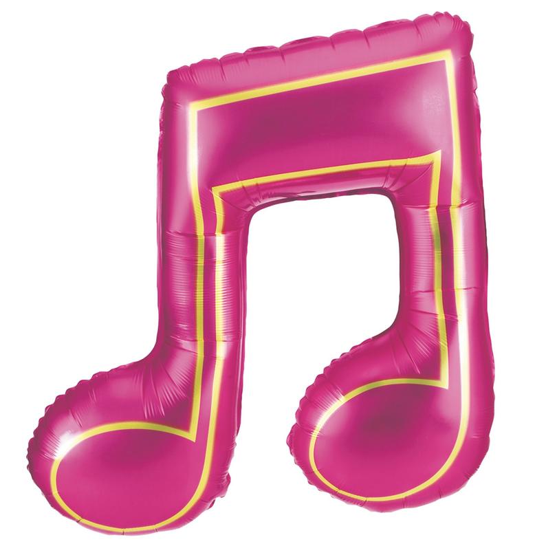 Chromatic Pink Music Note Balloon