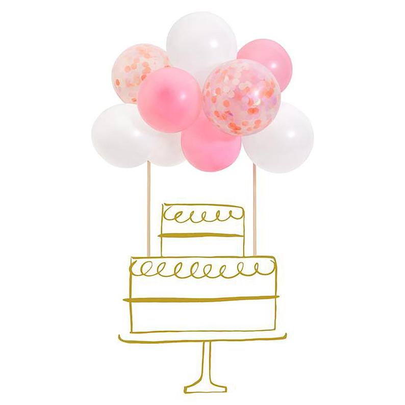 Pink Balloon Cake Topper Kit