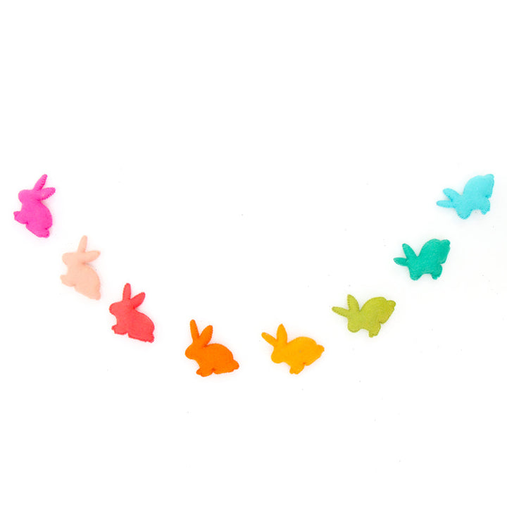 Rainbow Bunny Garland Set