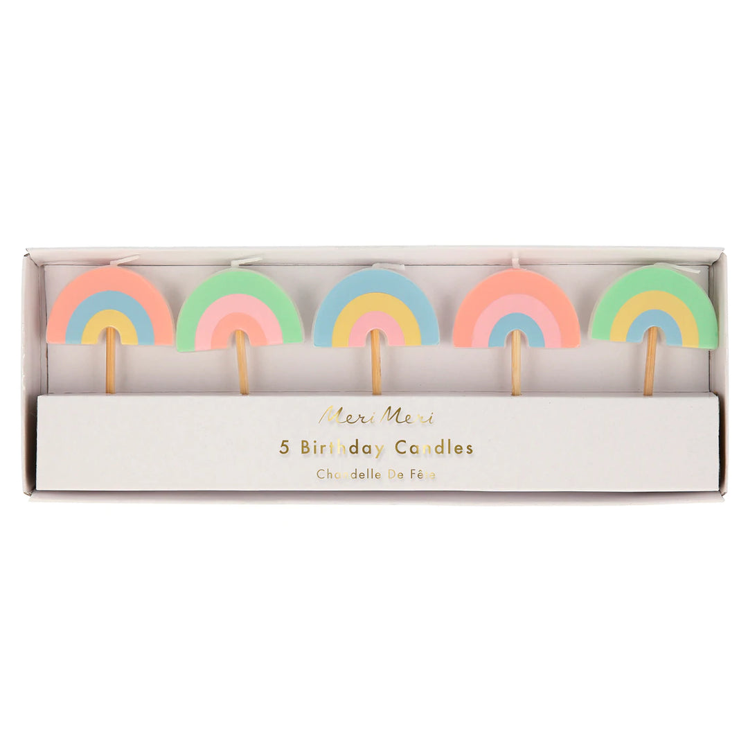 Pastel Rainbow Candles