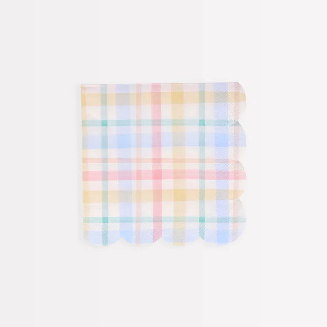 Plaid Pattern Small Napkins