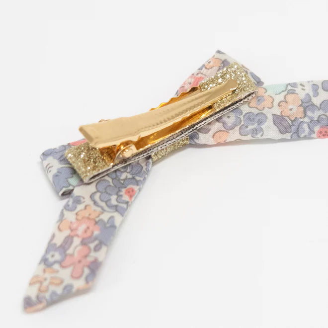 Floral Bow Hair Clips