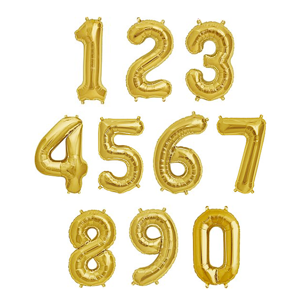 Gold 34 inch Number Balloon