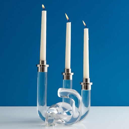 Pompidou Clear Acrylic Candle Holder