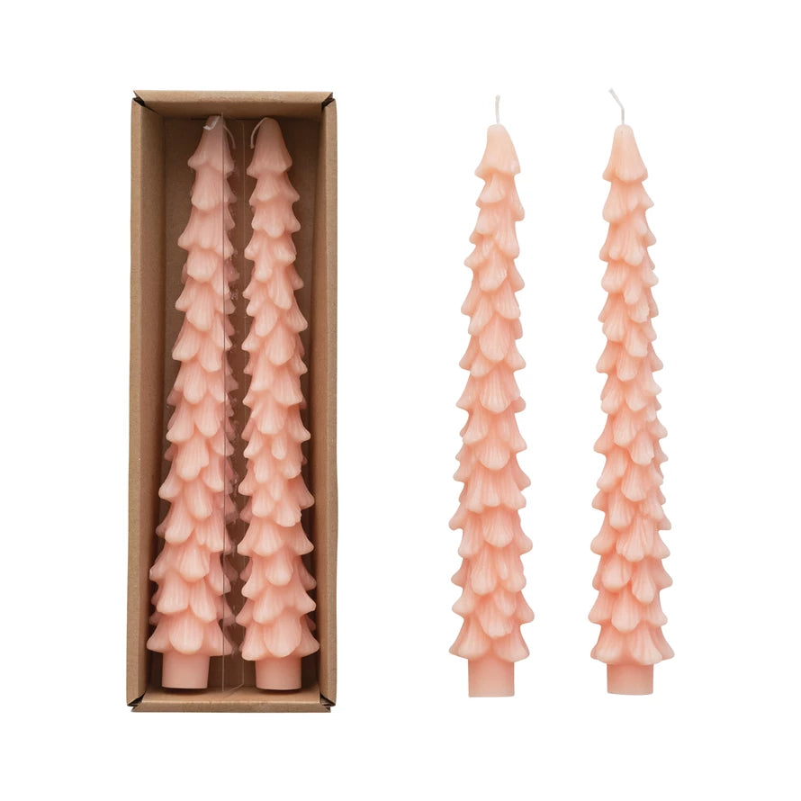 Pink Tree Shaped Taper Candles