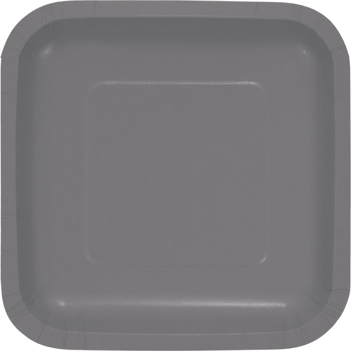 Glamour Gray Square Dessert Plate (18 per pack)