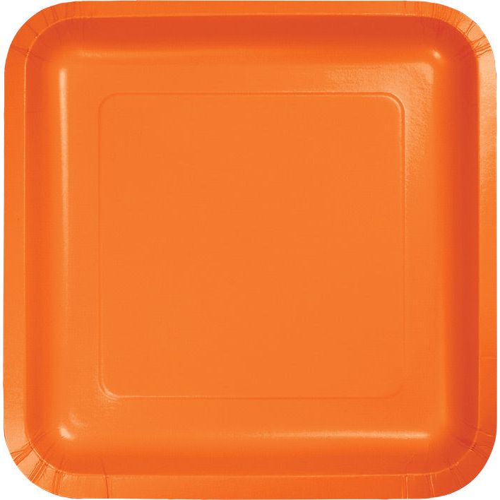 Sunkissed Orange Square Dinner Plate (18 per pack)