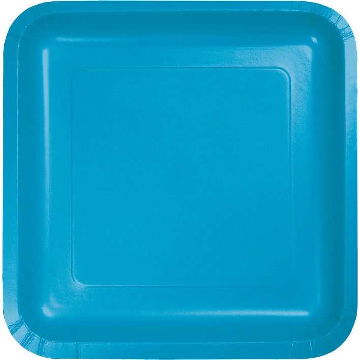 Turquoise Square Dinner Plate (18 per pack)